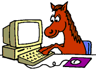 Paard aan de computer