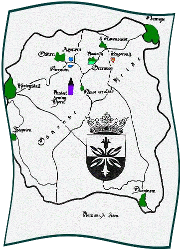 Kaart koninkrijk Azen